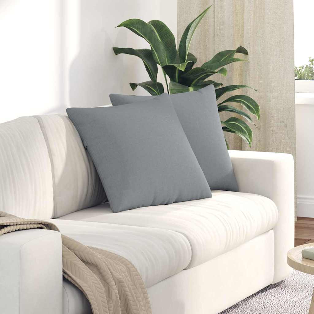 Sofakissen 2 stk. Stoff Hellgrau 50 x 50 cm