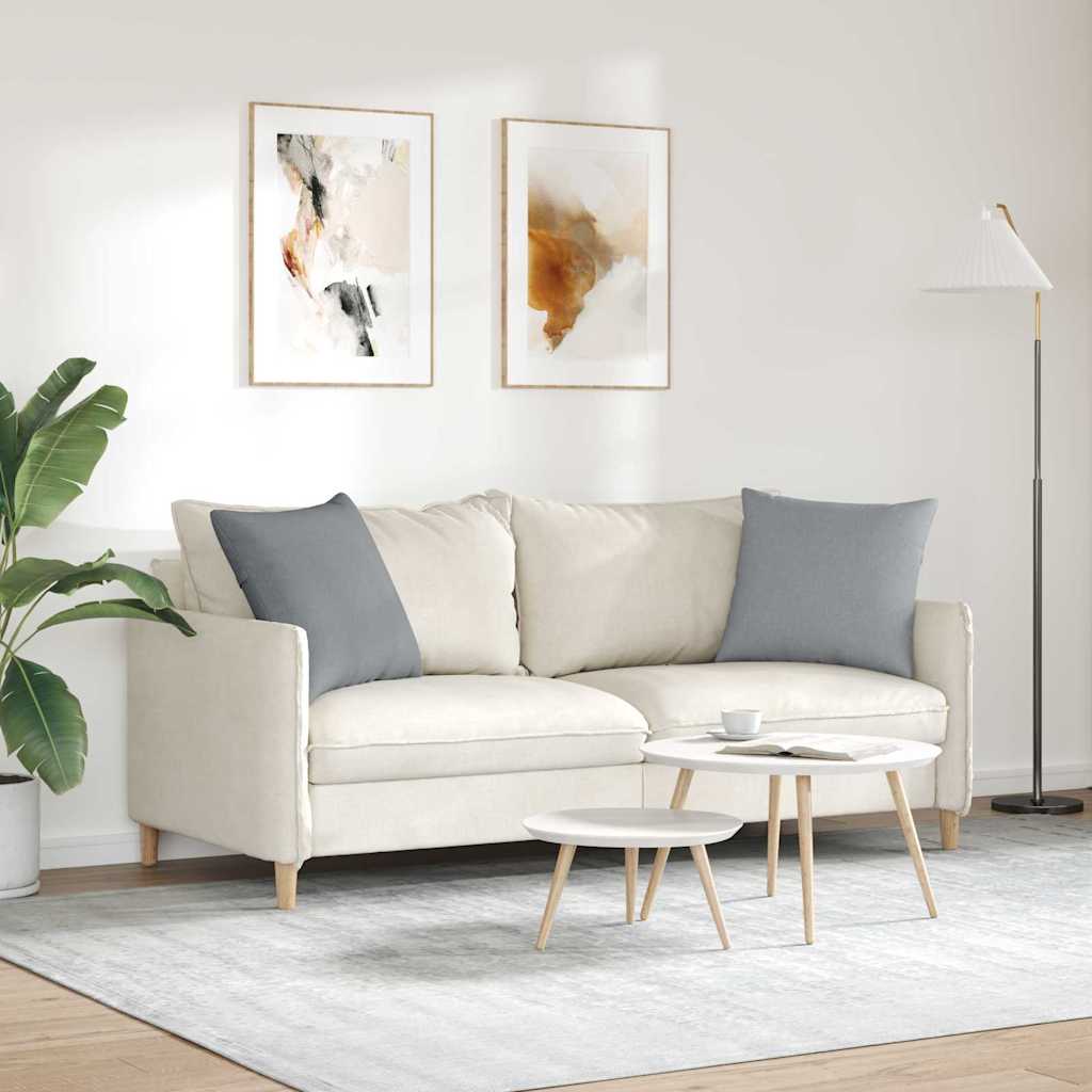 Sofakissen 2 stk. Stoff Hellgrau 50 x 50 cm