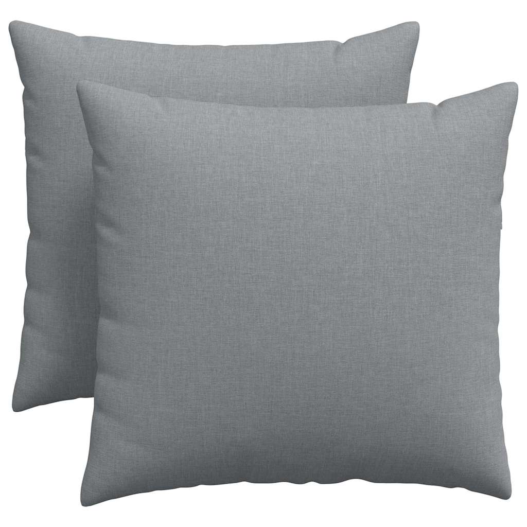 Sofakissen 2 stk. Stoff Hellgrau 50 x 50 cm