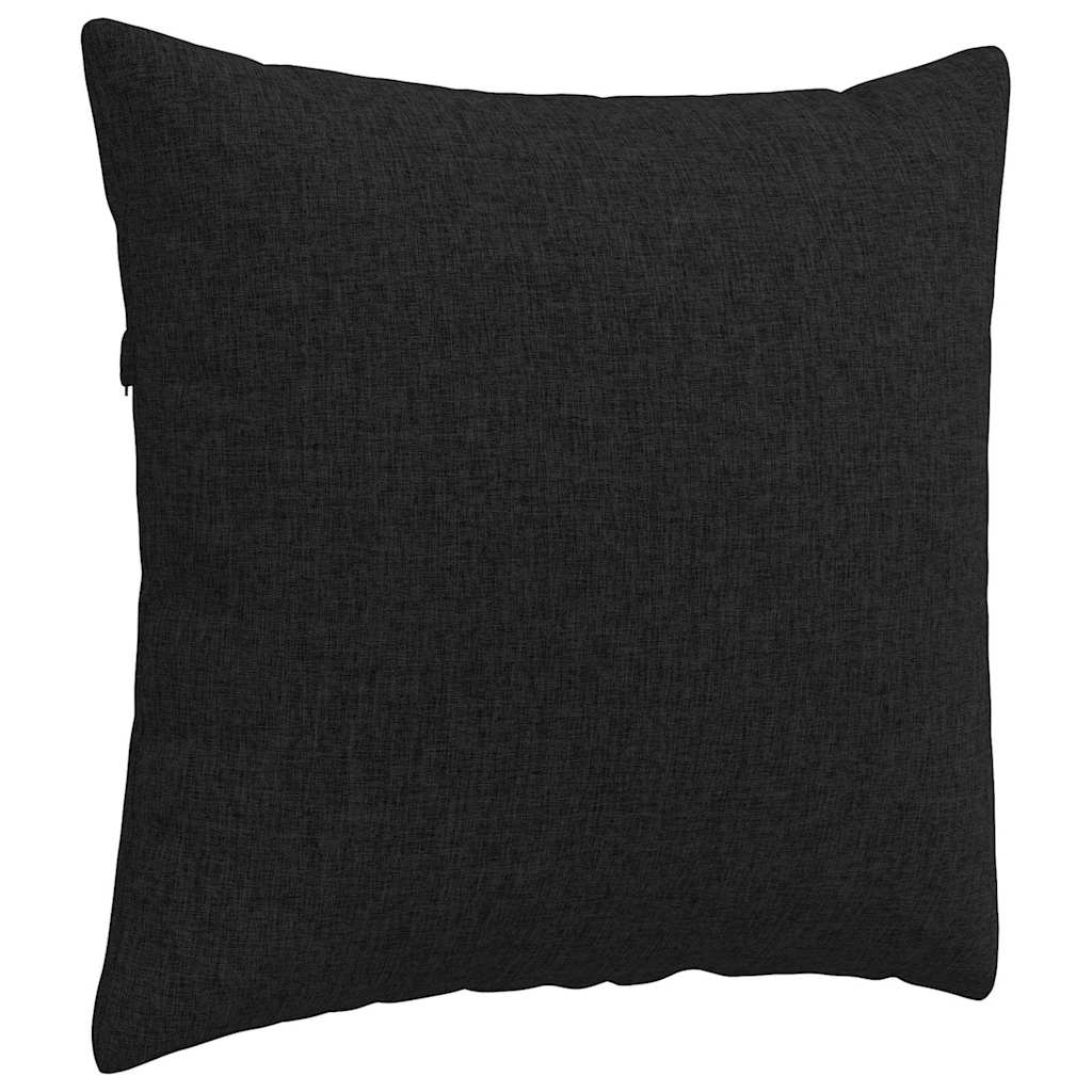 Sofakissen 2 stk. Stoff Schwarz 50 x 50 cm