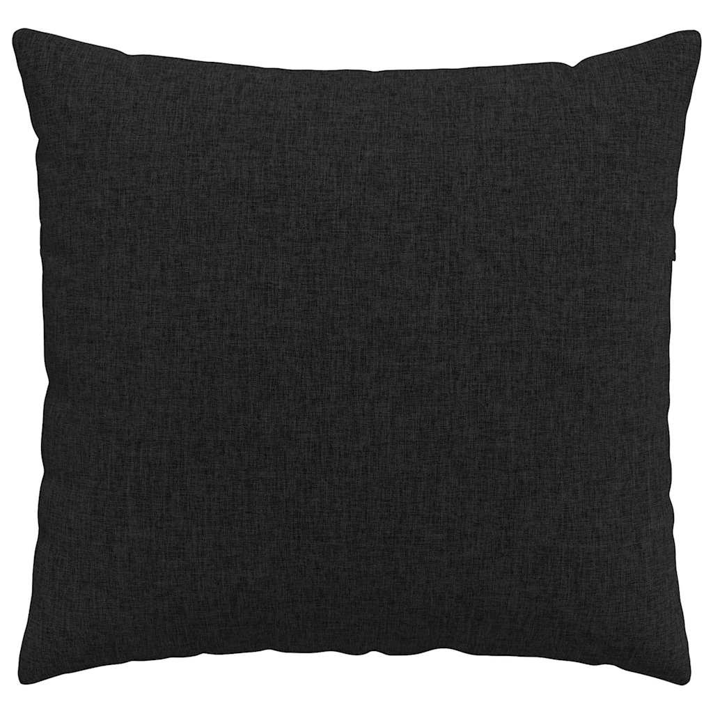 Sofakissen 2 stk. Stoff Schwarz 50 x 50 cm