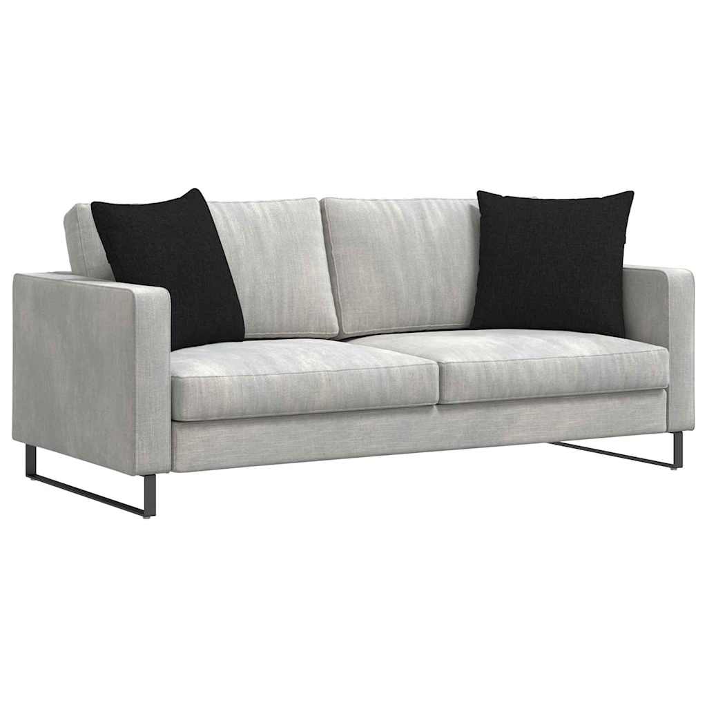 Sofakissen 2 stk. Stoff Schwarz 50 x 50 cm