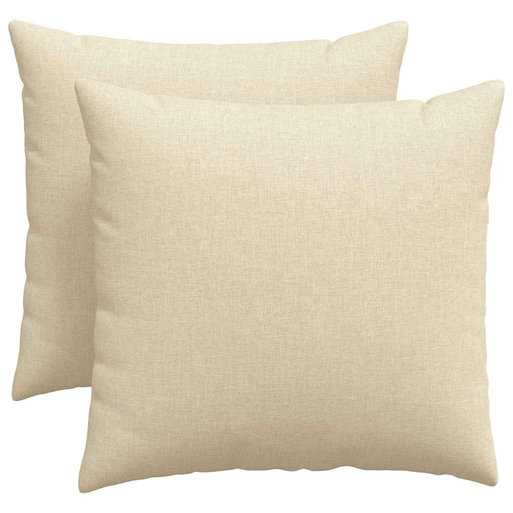 Sofakissen 2 stk. Stoff Creme 50 x 50 cm