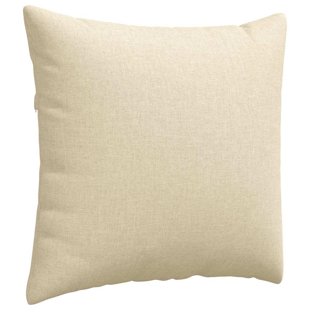 Sofakissen 2 stk. Stoff Creme 50 x 50 cm