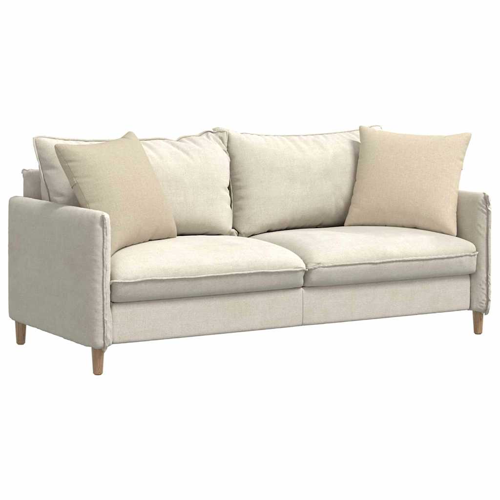 Sofakissen 2 stk. Stoff Creme 50 x 50 cm