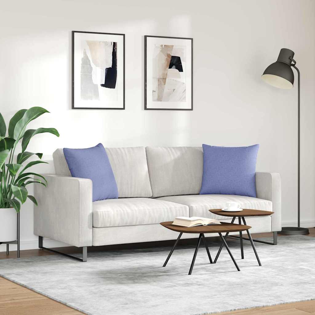 Sofakissen 2 stk. Stoff Jeans blau 50 x 50 cm