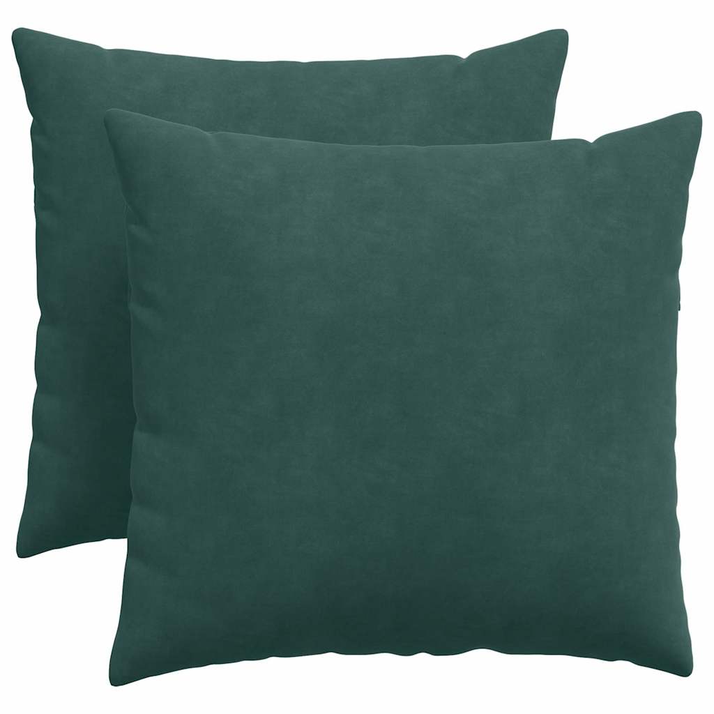 Sofakissen 2 pcs Dunkelgrün 50 x 50 cm Cordstoff