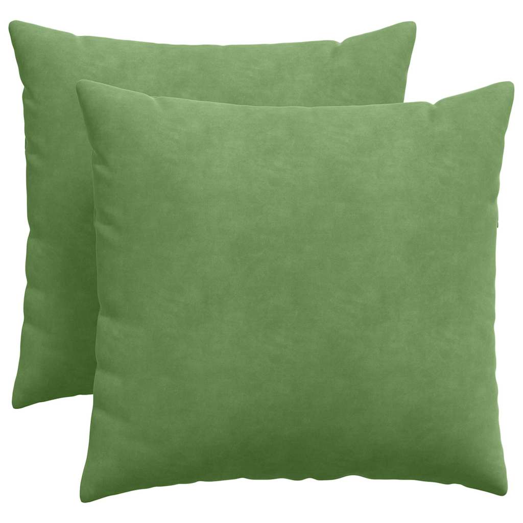 Sofakissen 2 pcs Hellgrün 50 x 50 cm Cordstoff