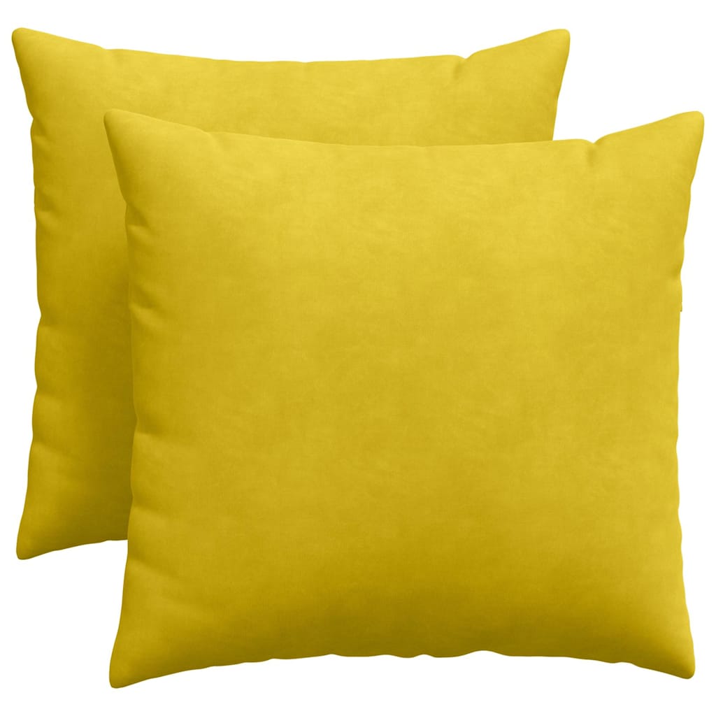 Sofakissen 2 pcs Gelb 50 x 50 cm Cordstoff