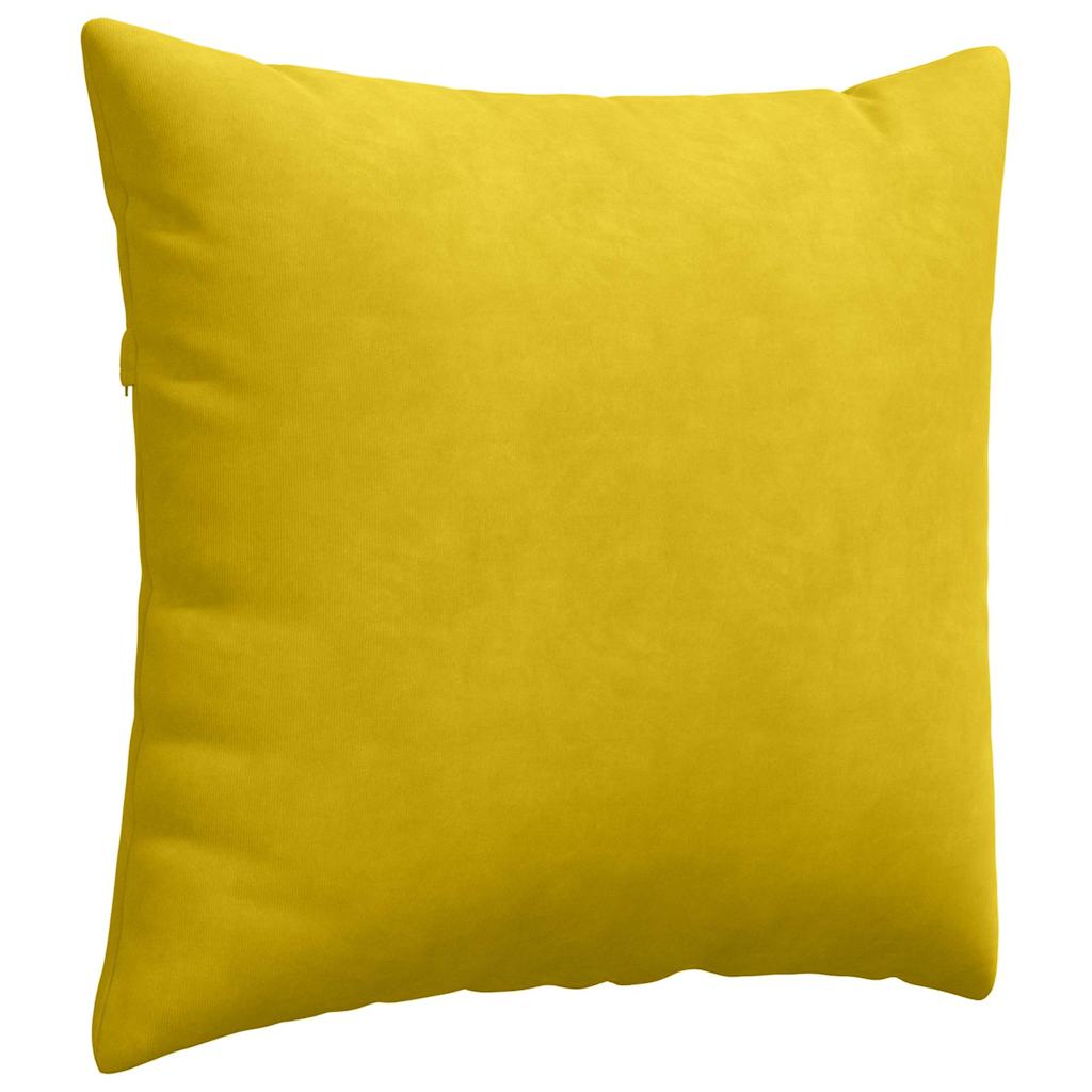 Sofakissen 2 pcs Gelb 50 x 50 cm Cordstoff
