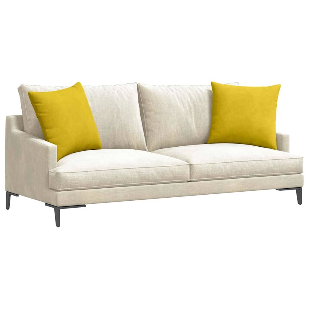 Sofakissen 2 pcs Gelb 50 x 50 cm Cordstoff