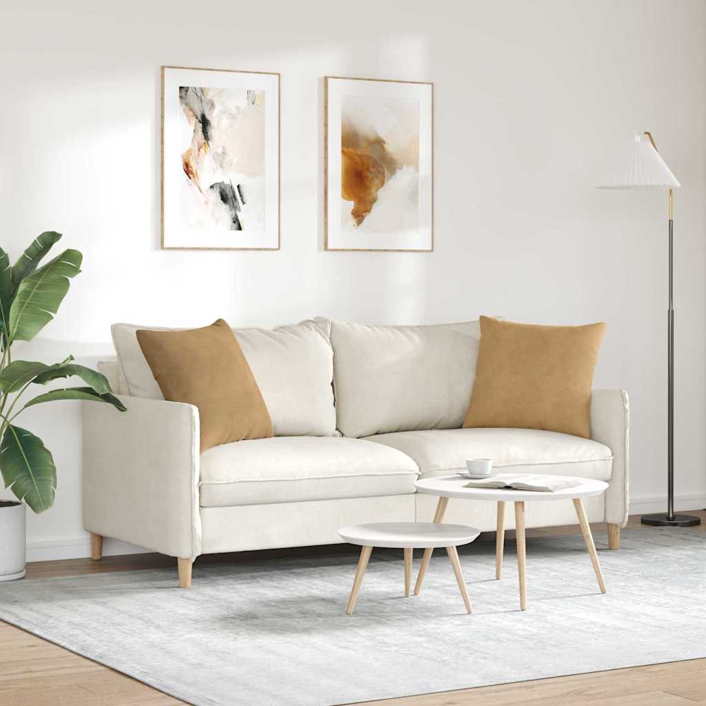 Sofakissen 2 pcs Braun 50 x 50 cm Cordstoff