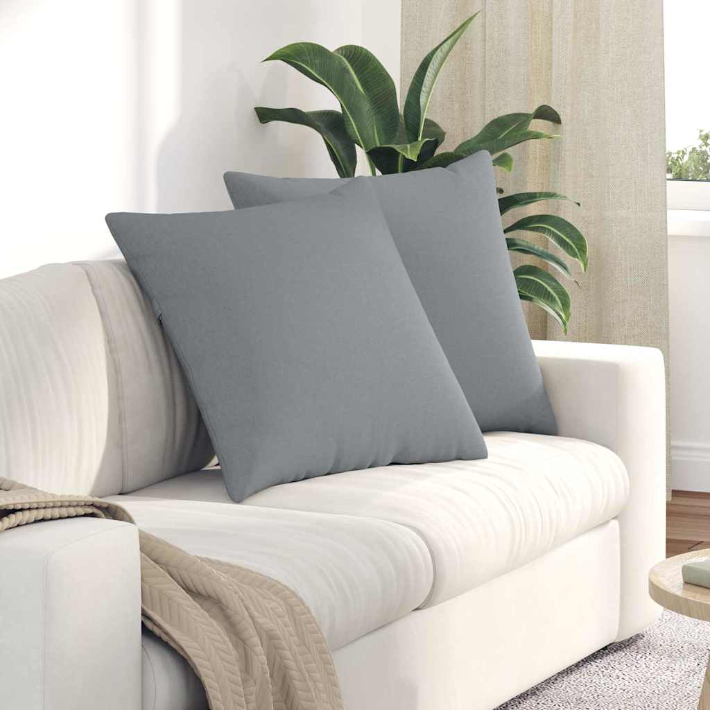 Sofakissen 2 stk. Stoff Hellgrau 60 x 60 cm