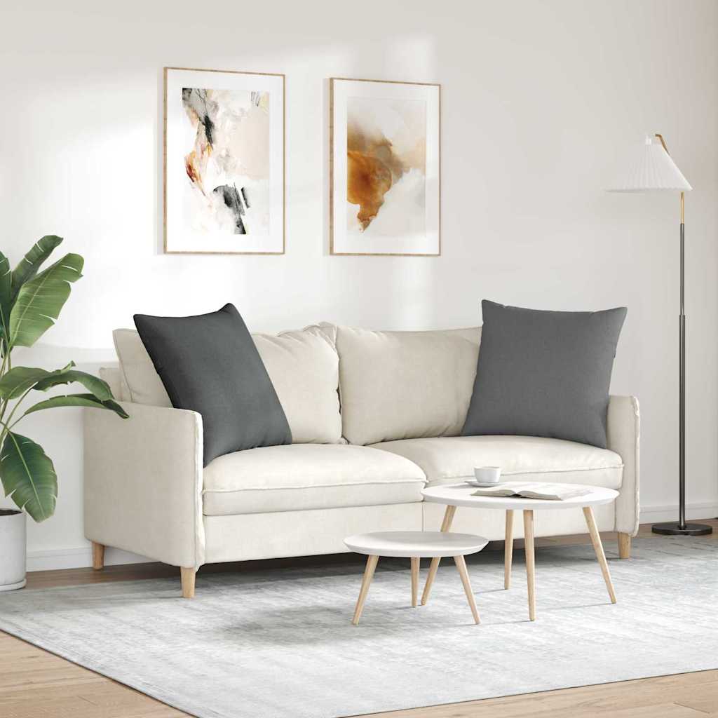 Sofakissen 2 stk. Stoff Dunkelgrau 60 x 60 cm