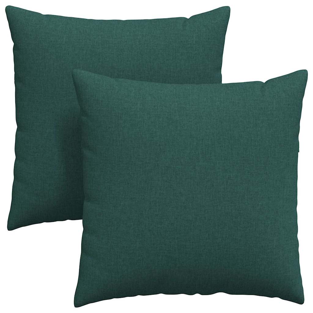 Sofakissen 2 Stk. Stoff Dunkelgrün 60 x 60 cm