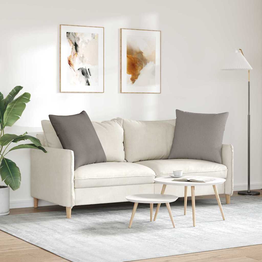 Sofakissen 2 stk. Stoff Taupe 60 x 60 cm