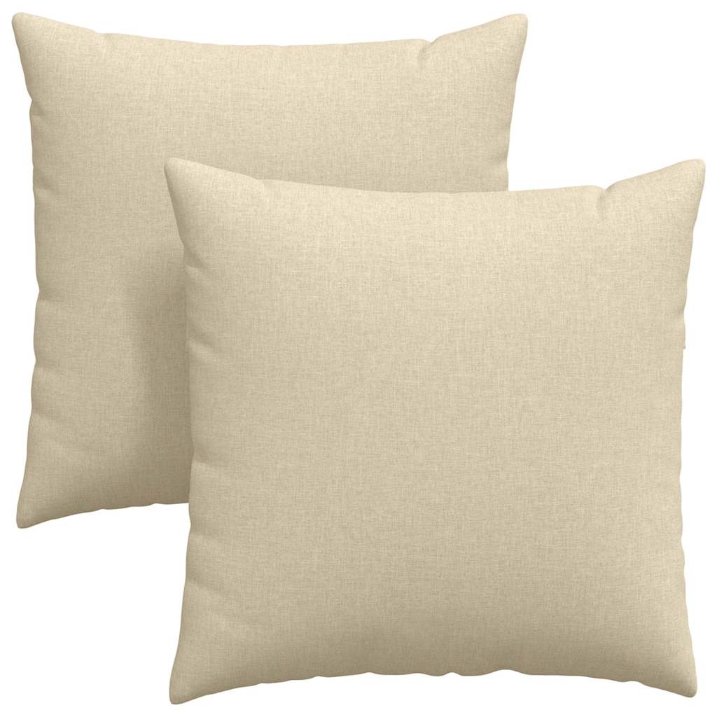 Sofakissen 2 stk. Stoff Creme 60 x 60 cm