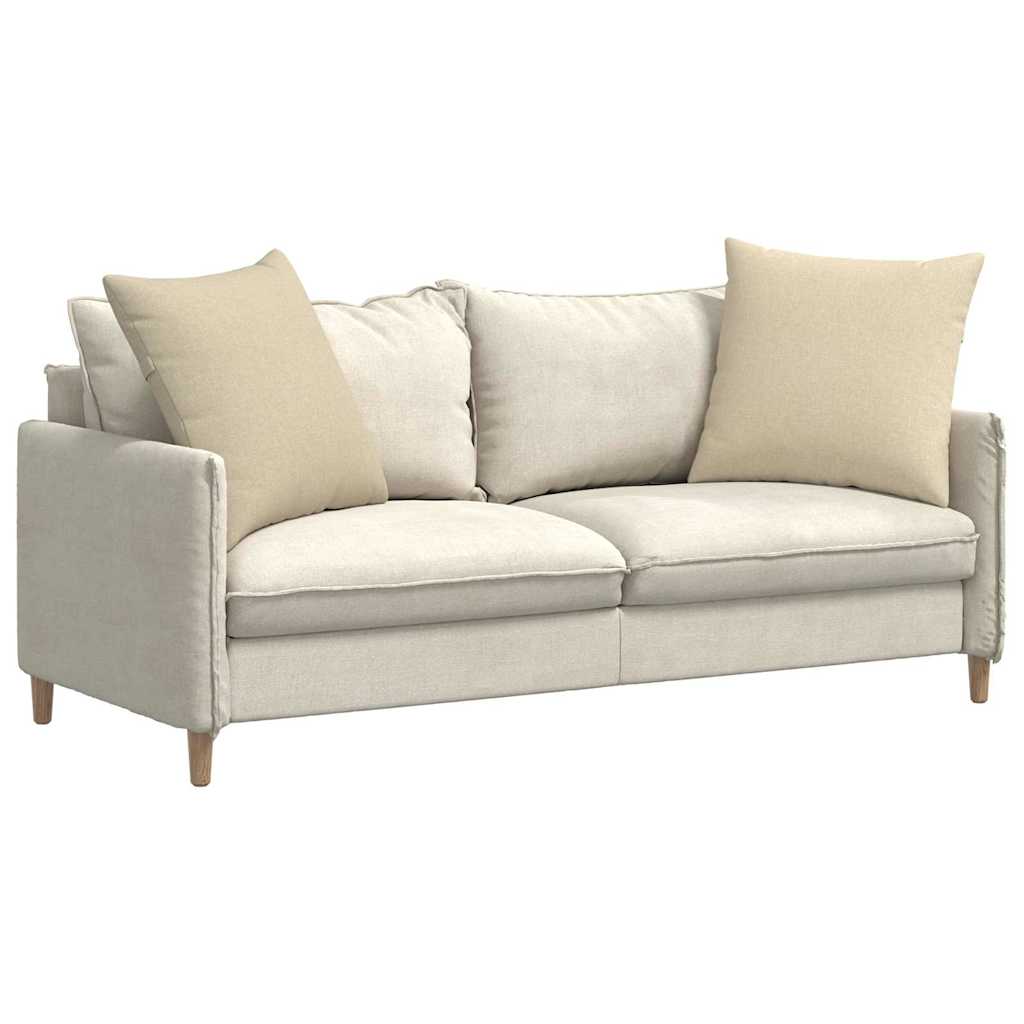 Sofakissen 2 stk. Stoff Creme 60 x 60 cm