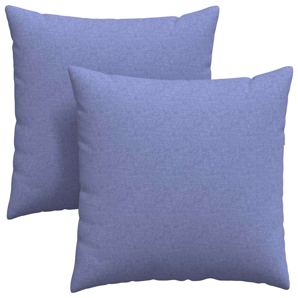 Sofakissen 2 stk. Stoff Jeans blau 60 x 60 cm