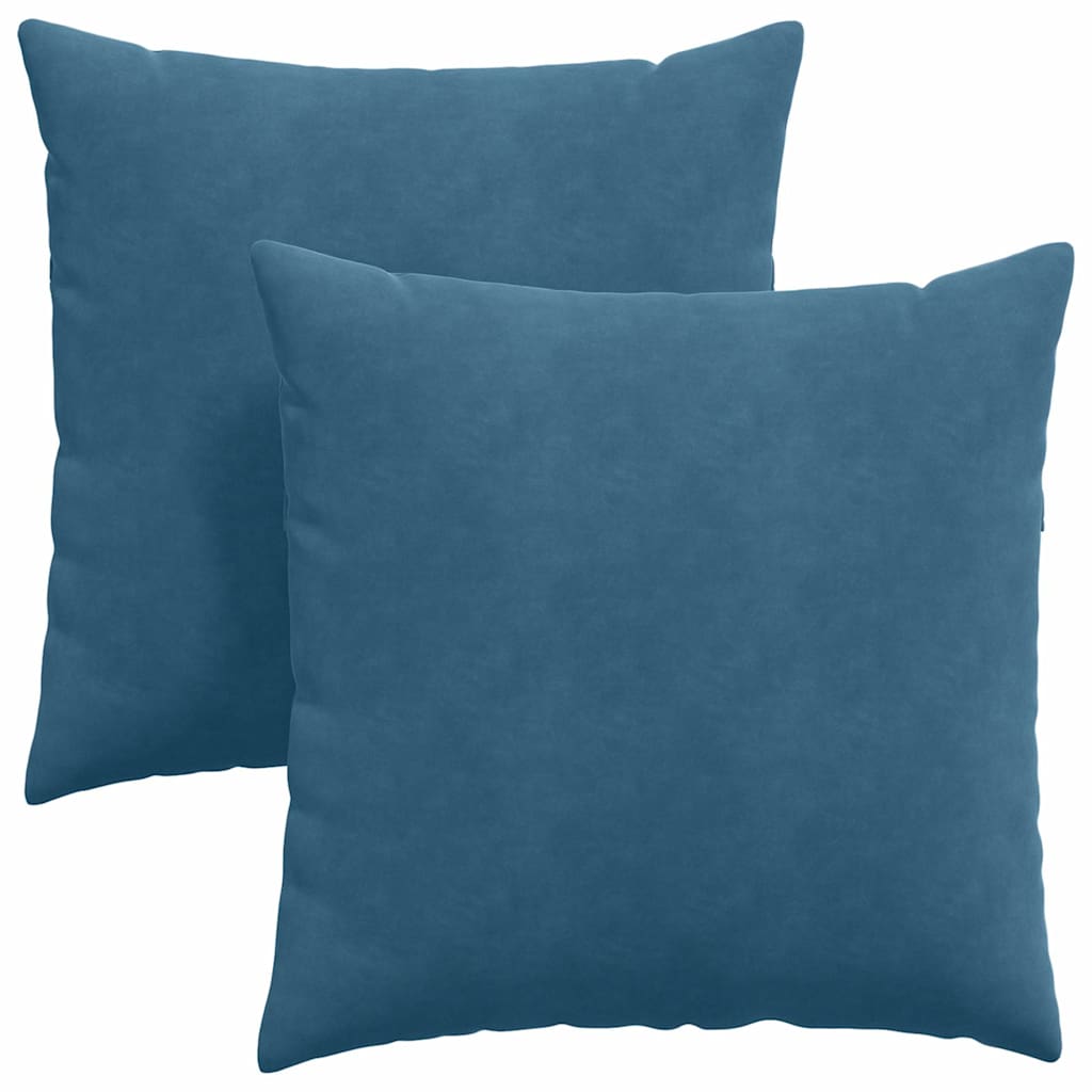 Sofakissen 2 pcs Blau 60 x 60 cm Cordstoff