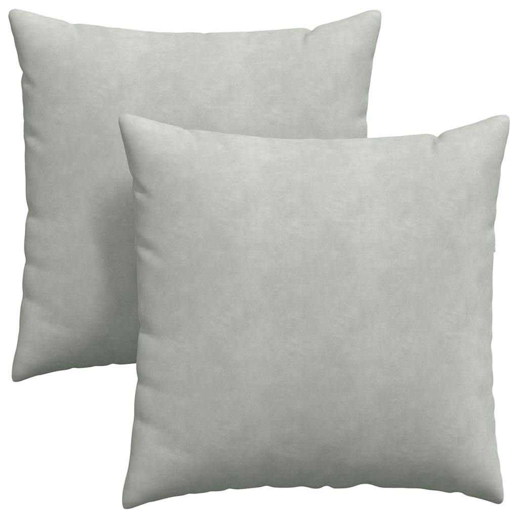 Sofakissen 2 pcs Hellgrau 60 x 60 cm Cordstoff