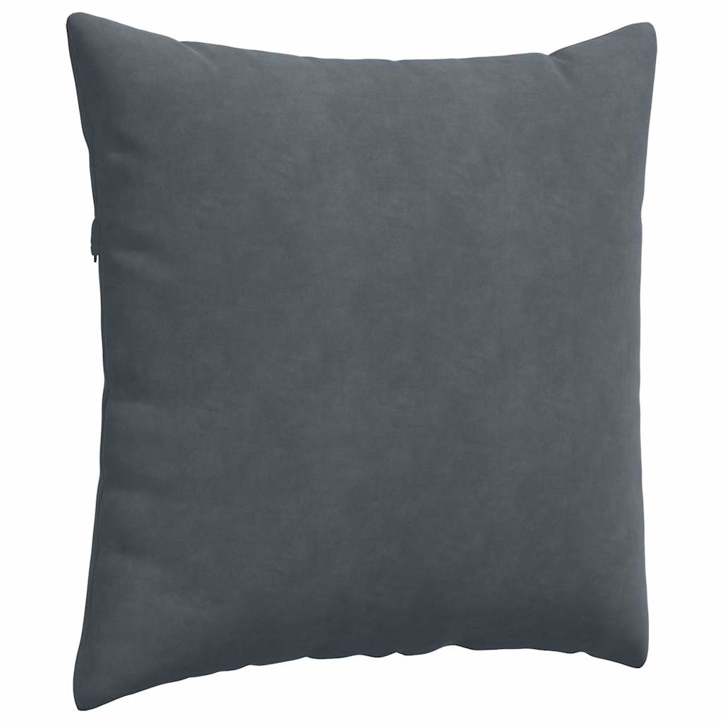 Sofakissen 2 pcs Dunkelgrau 60 x 60 cm Cordstoff