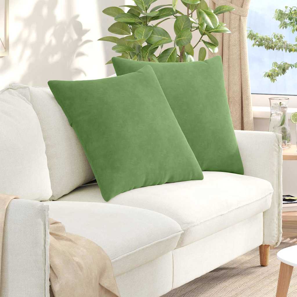 Sofakissen 2 pcs Hellgrün 60 x 60 cm Cordstoff
