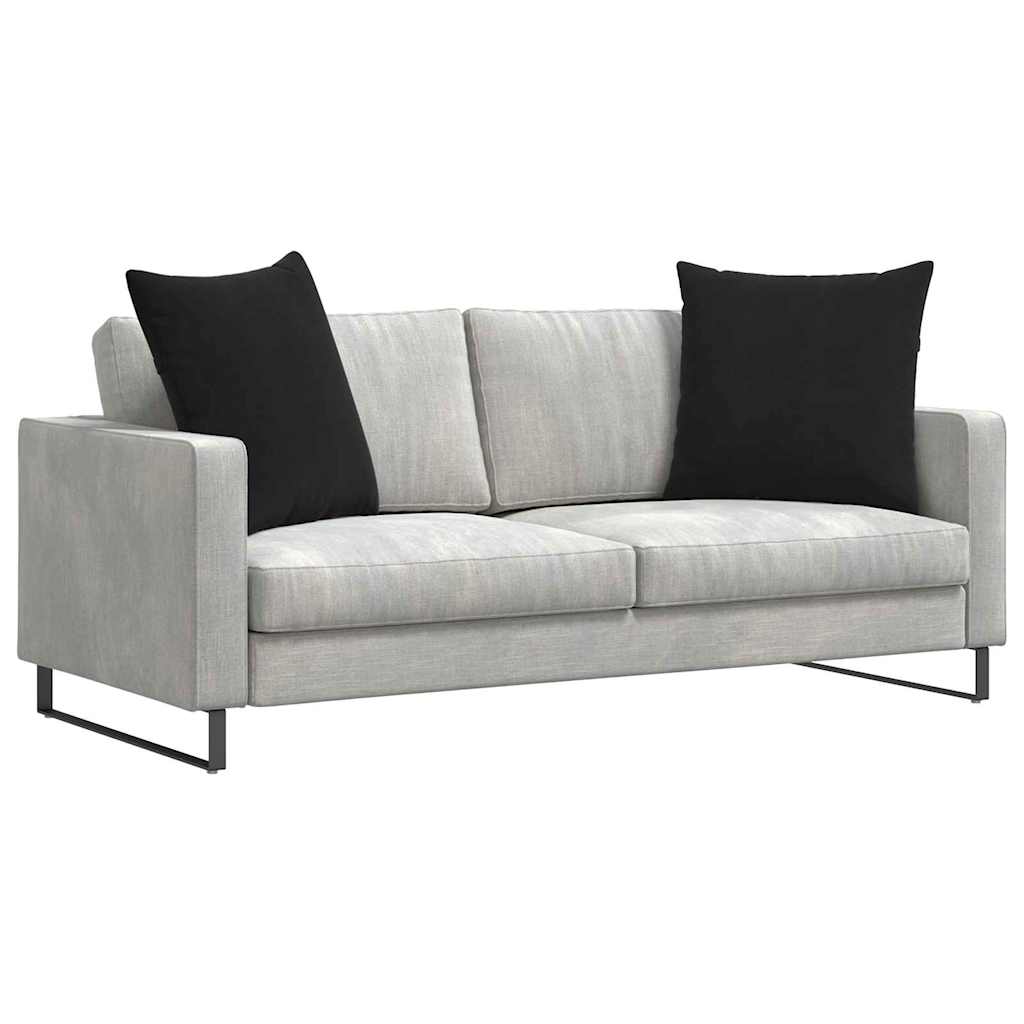 Sofakissen 2 pcs Schwarz 60 x 60 cm Cordstoff
