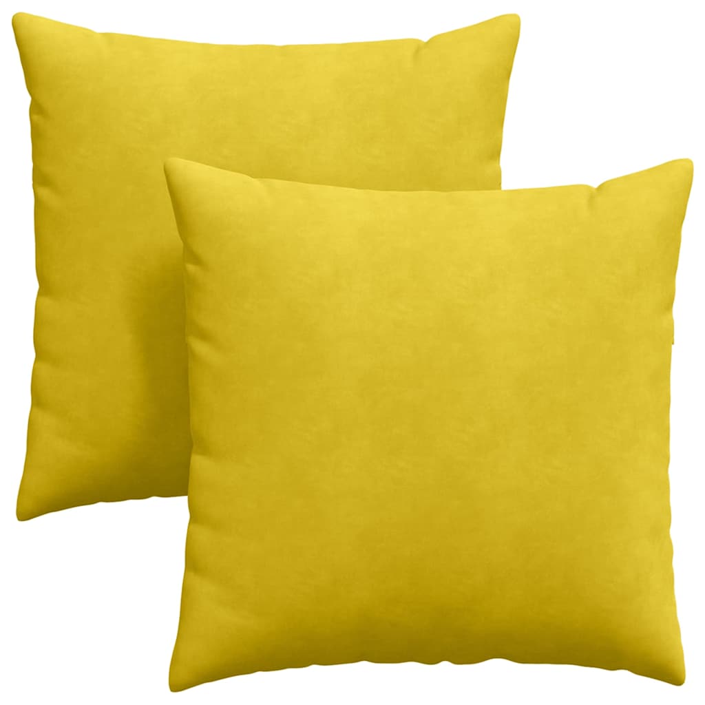 Sofakissen 2 stk. Cordstoff Gelb 60 x 60 cm