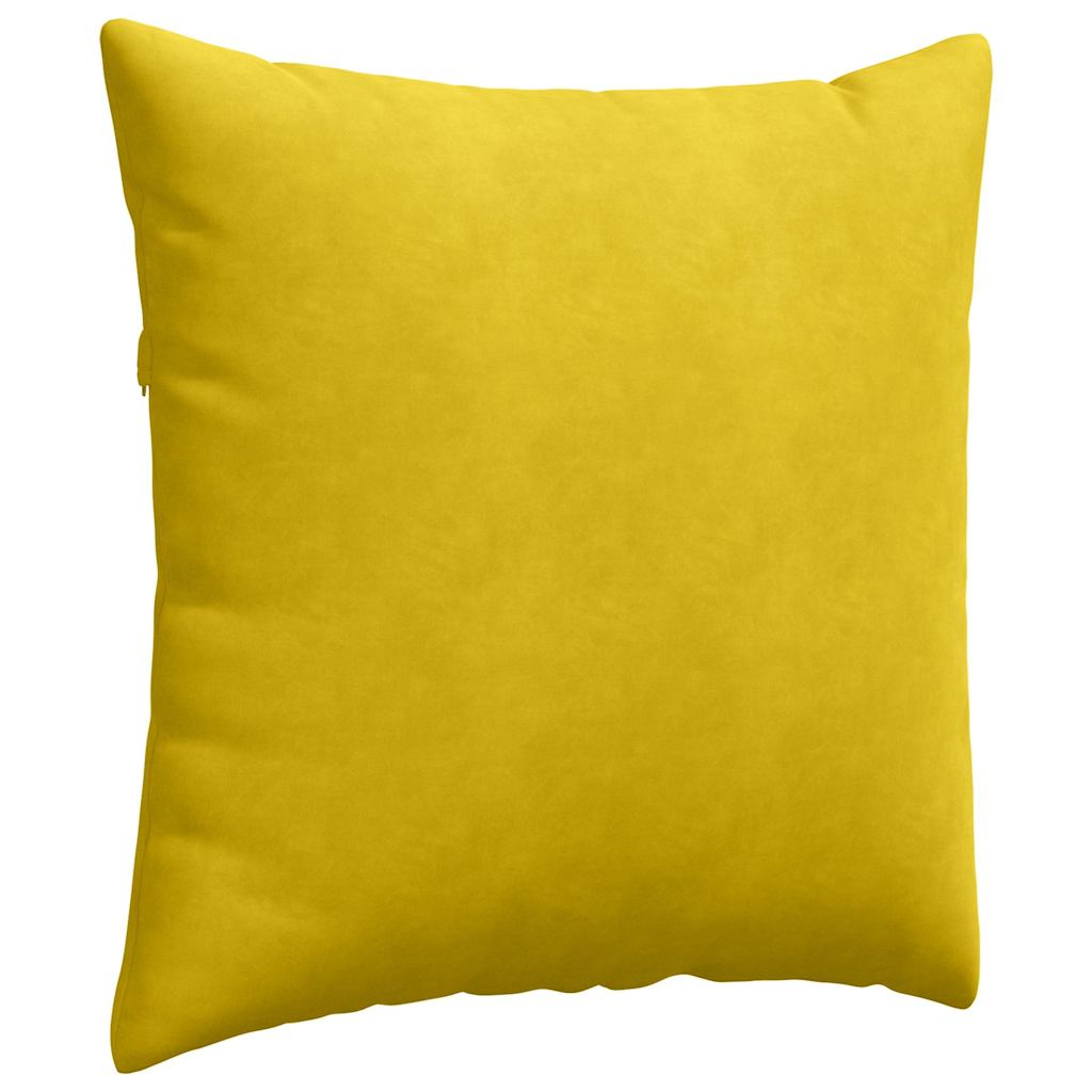 Sofakissen 2 stk. Cordstoff Gelb 60 x 60 cm