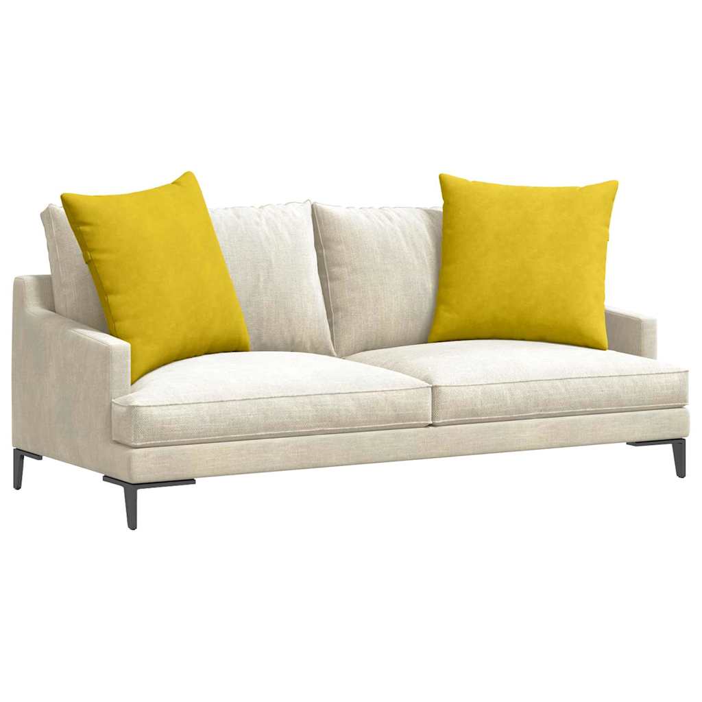 Sofakissen 2 stk. Cordstoff Gelb 60 x 60 cm