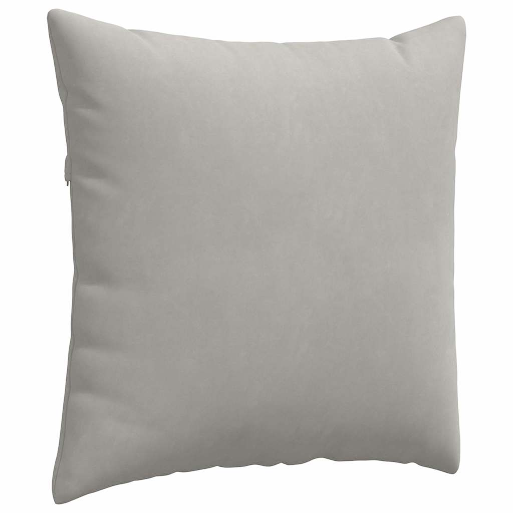 Sofakissen 2 Stk. Stoff Hellgrau 60 x 60 cm