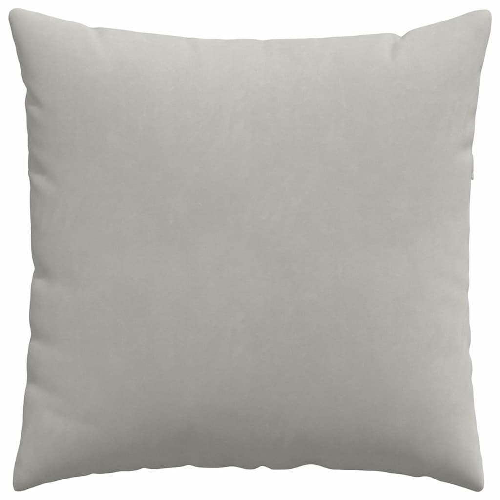 Sofakissen 2 Stk. Stoff Hellgrau 60 x 60 cm