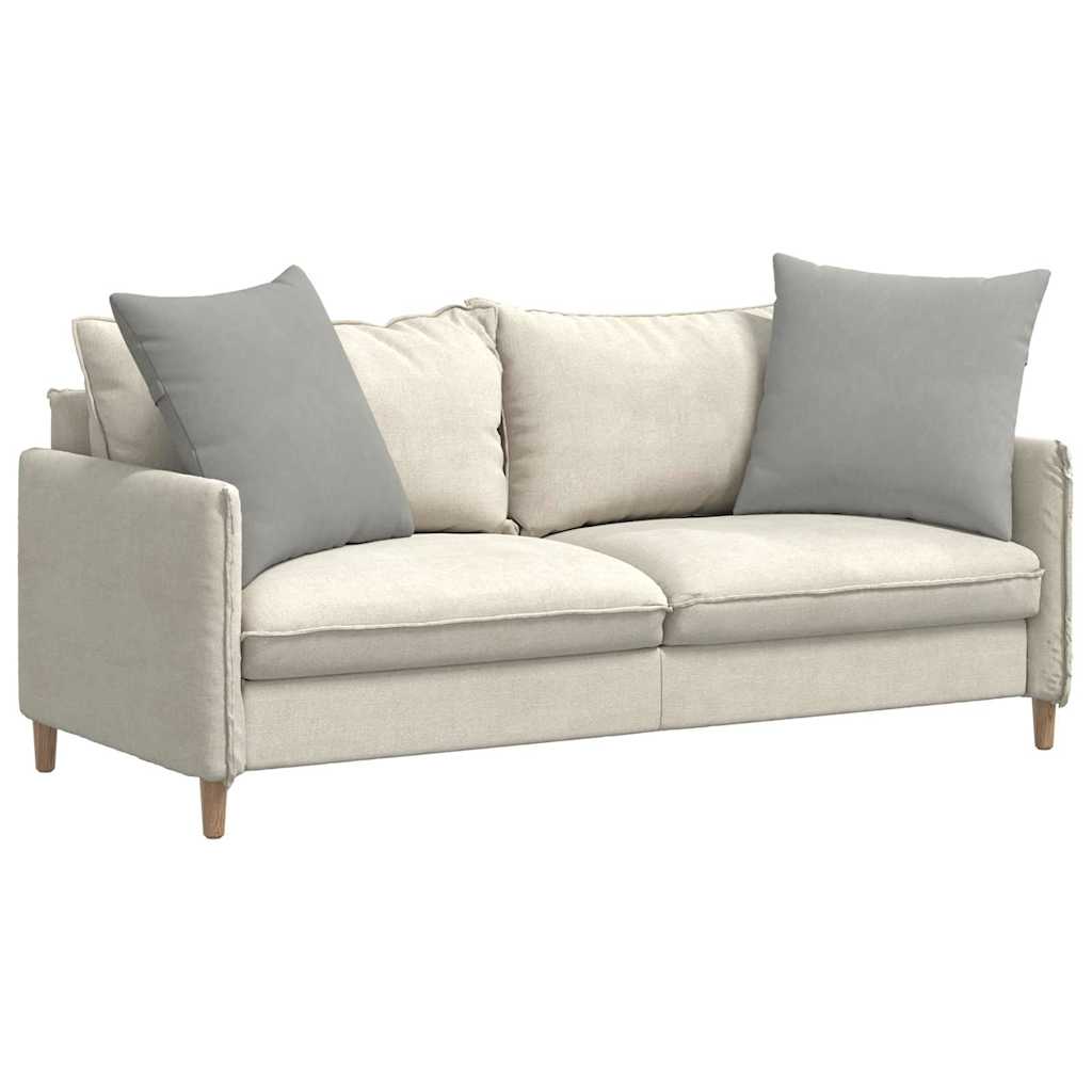 Sofakissen 2 Stk. Stoff Hellgrau 60 x 60 cm
