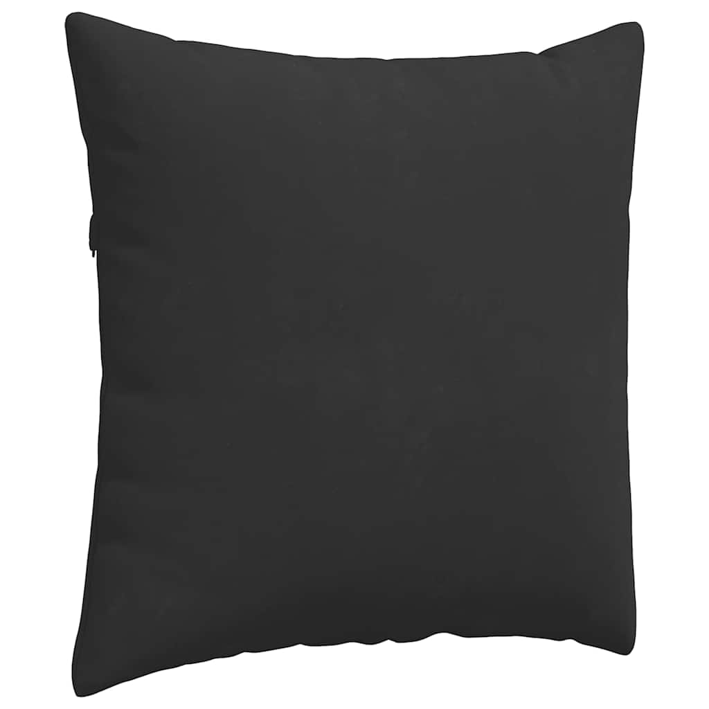 Sofakissen 2 Stk. Stoff Schwarz 60 x 60 cm