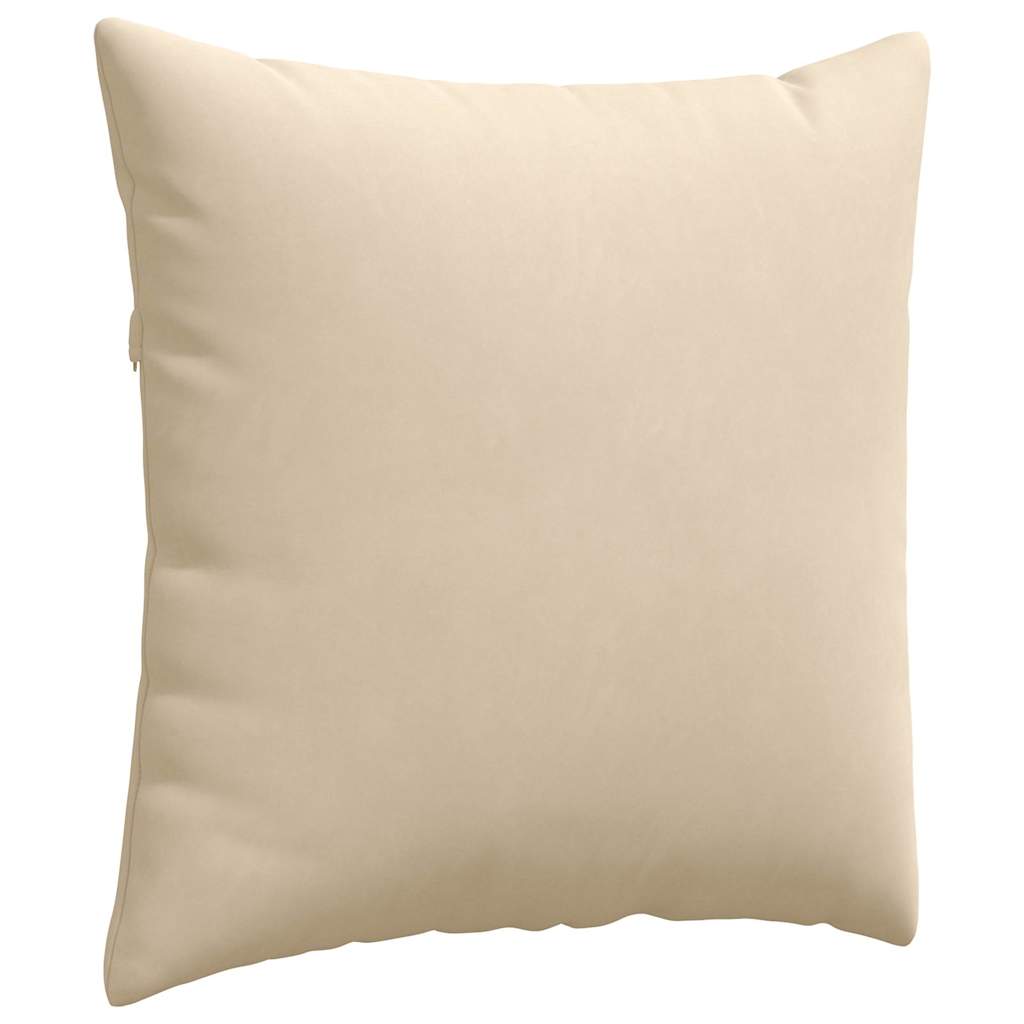 Sofakissen 2 Stk. Stoff Creme 60 x 60 cm
