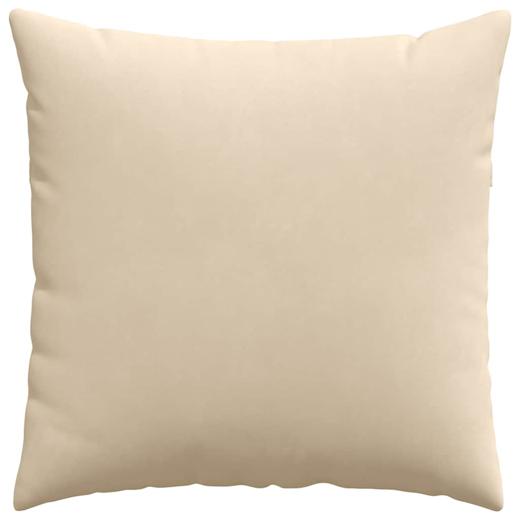 Sofakissen 2 Stk. Stoff Creme 60 x 60 cm