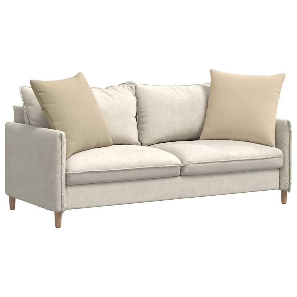 Sofakissen 2 Stk. Stoff Creme 60 x 60 cm