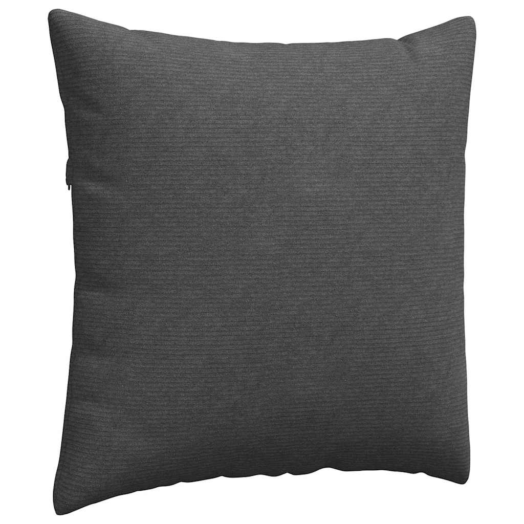 Sofakissen 2 Stk. Cordstoff Dunkelgrau 60 x 60 cm
