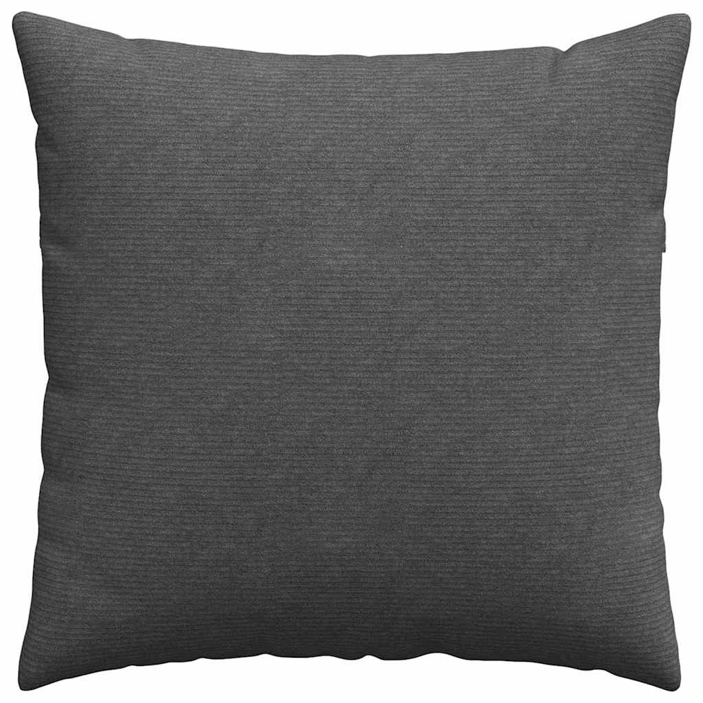 Sofakissen 2 Stk. Cordstoff Dunkelgrau 60 x 60 cm
