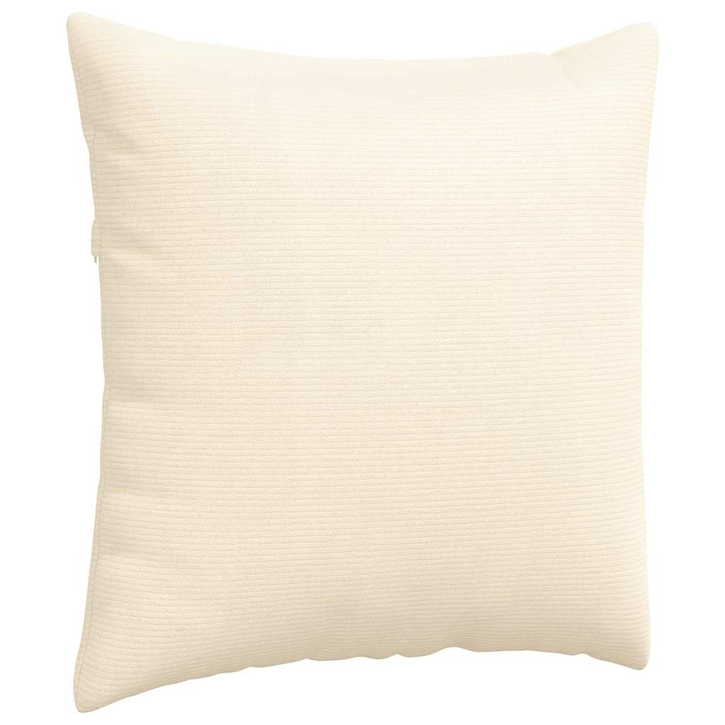 Sofakissen 2 pcs Creme 60 x 60 cm Cordstoff