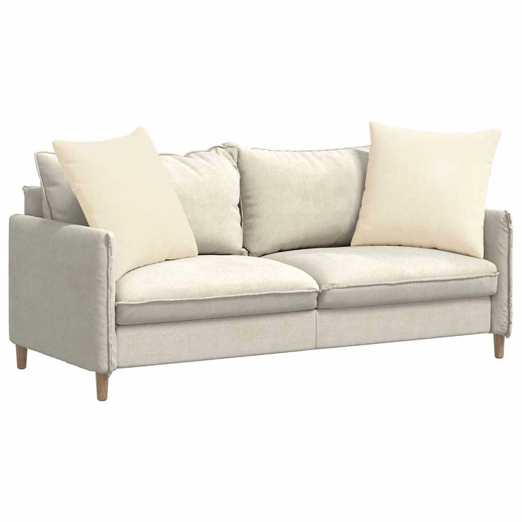 Sofakissen 2 pcs Creme 60 x 60 cm Cordstoff