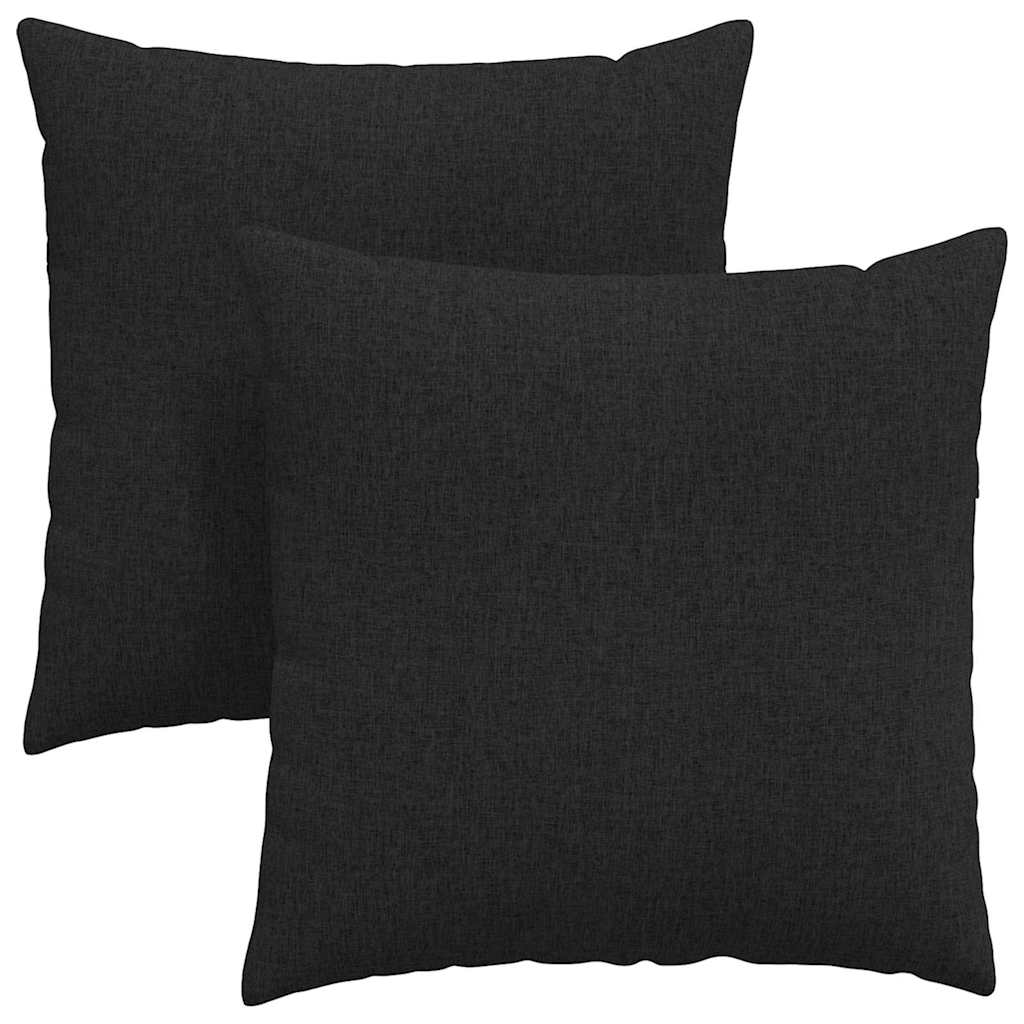 Sofakissen 2 stk. Stoff Schwarz 80 x 80 cm