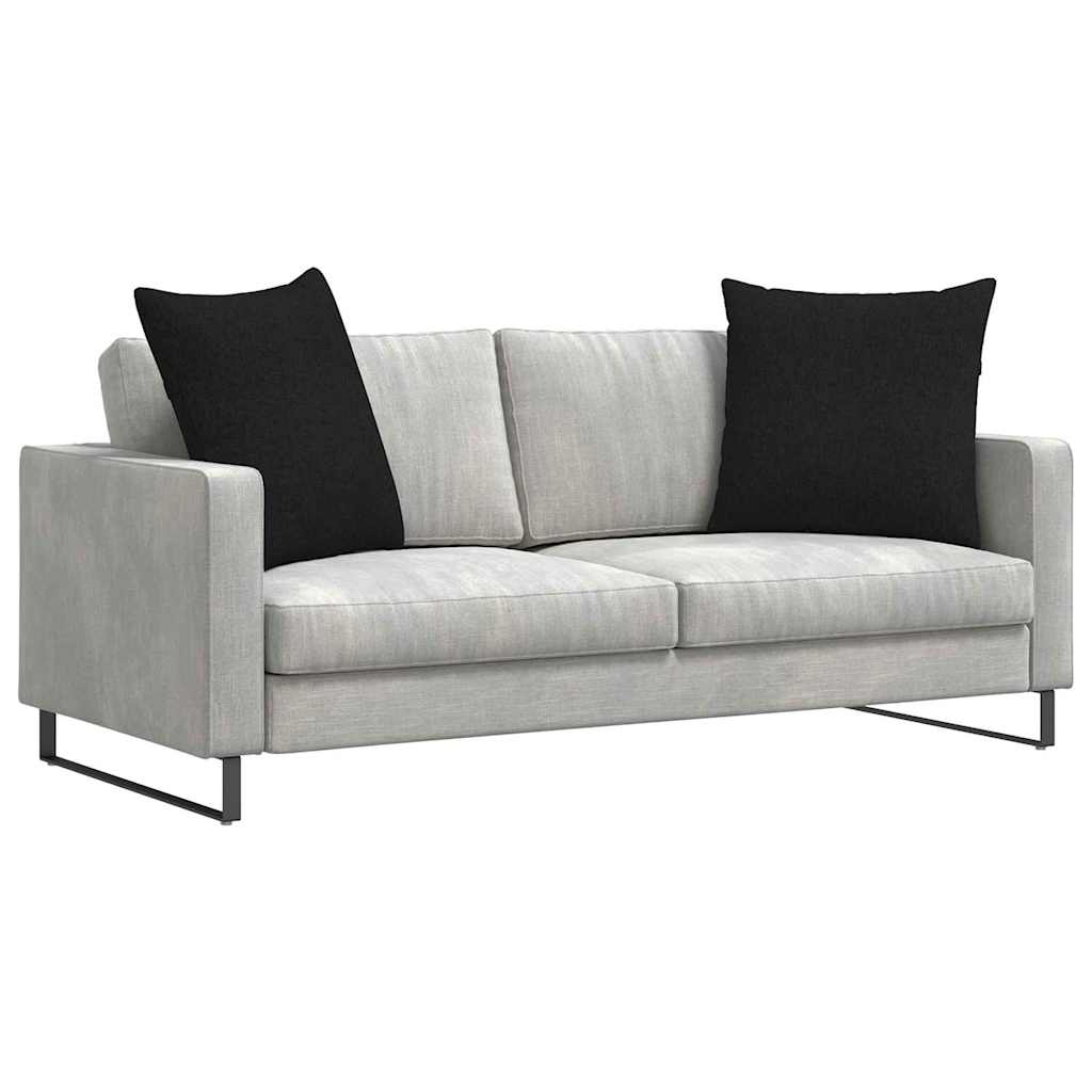 Sofakissen 2 stk. Stoff Schwarz 80 x 80 cm