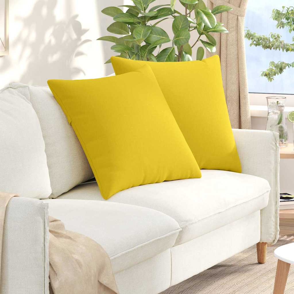 Sofakissen 2 stk. Stoff Helles Gelb 80 x 80 cm
