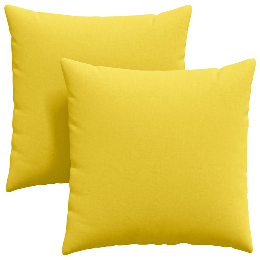 Sofakissen 2 stk. Stoff Helles Gelb 80 x 80 cm