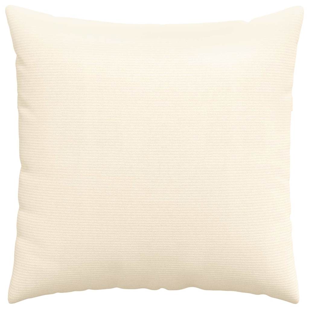Sofakissen 2 pcs Creme 80 x 80 cm Cordstoff