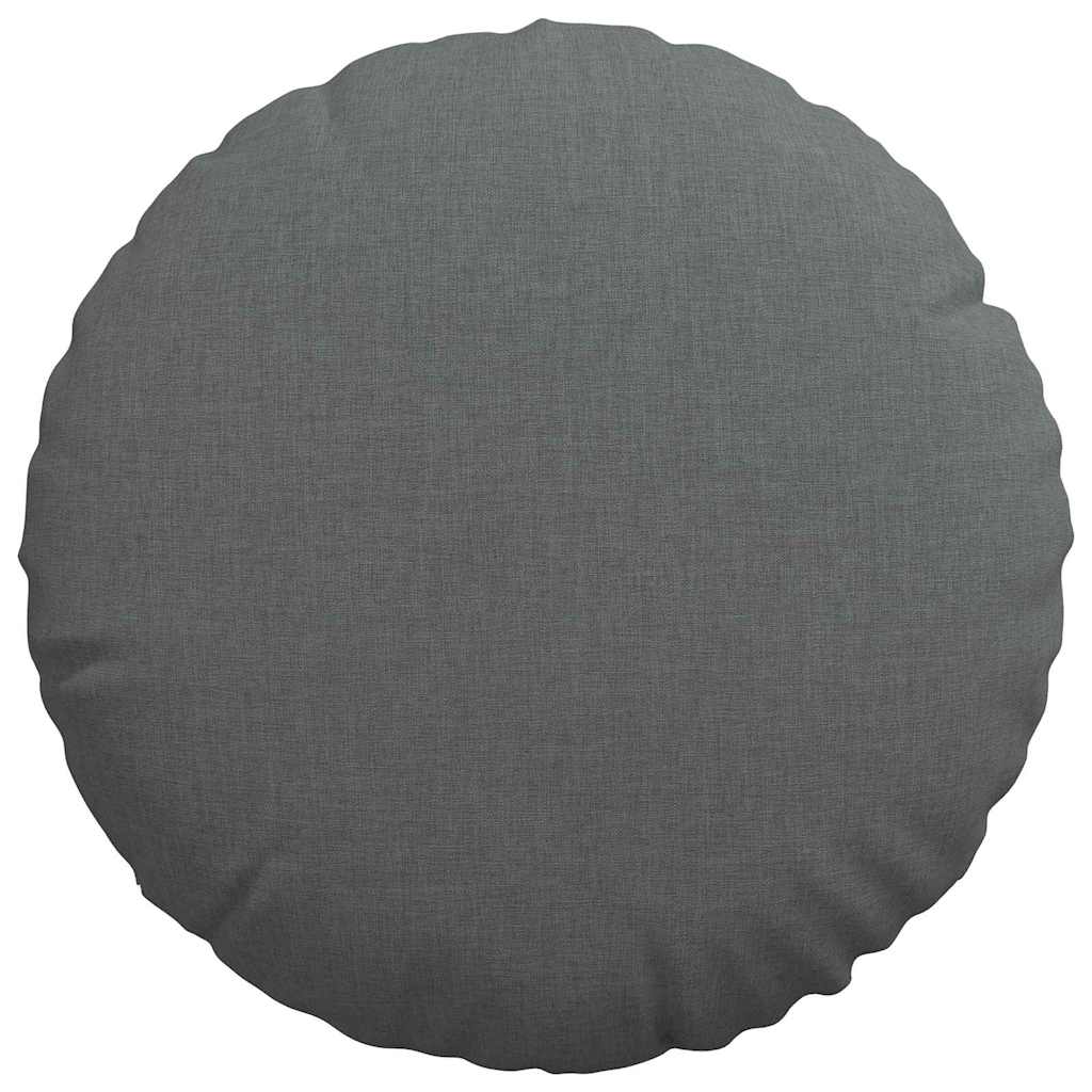 Sitzkissen 2 stk. Stoff Dunkelgrau Ø40 x 13 cm