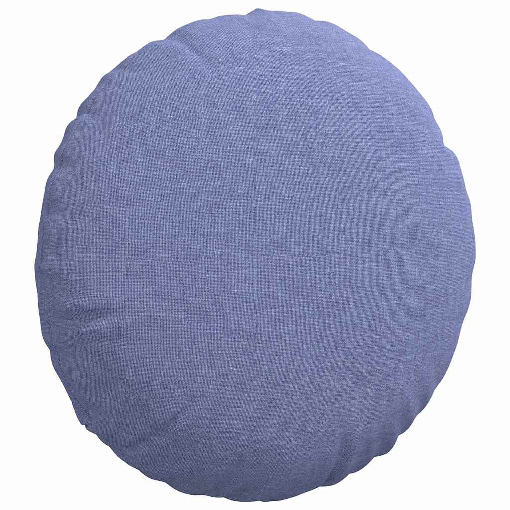 Sitzkissen 2 stk. Stoff Jeans blau Ø40 x 13 cm