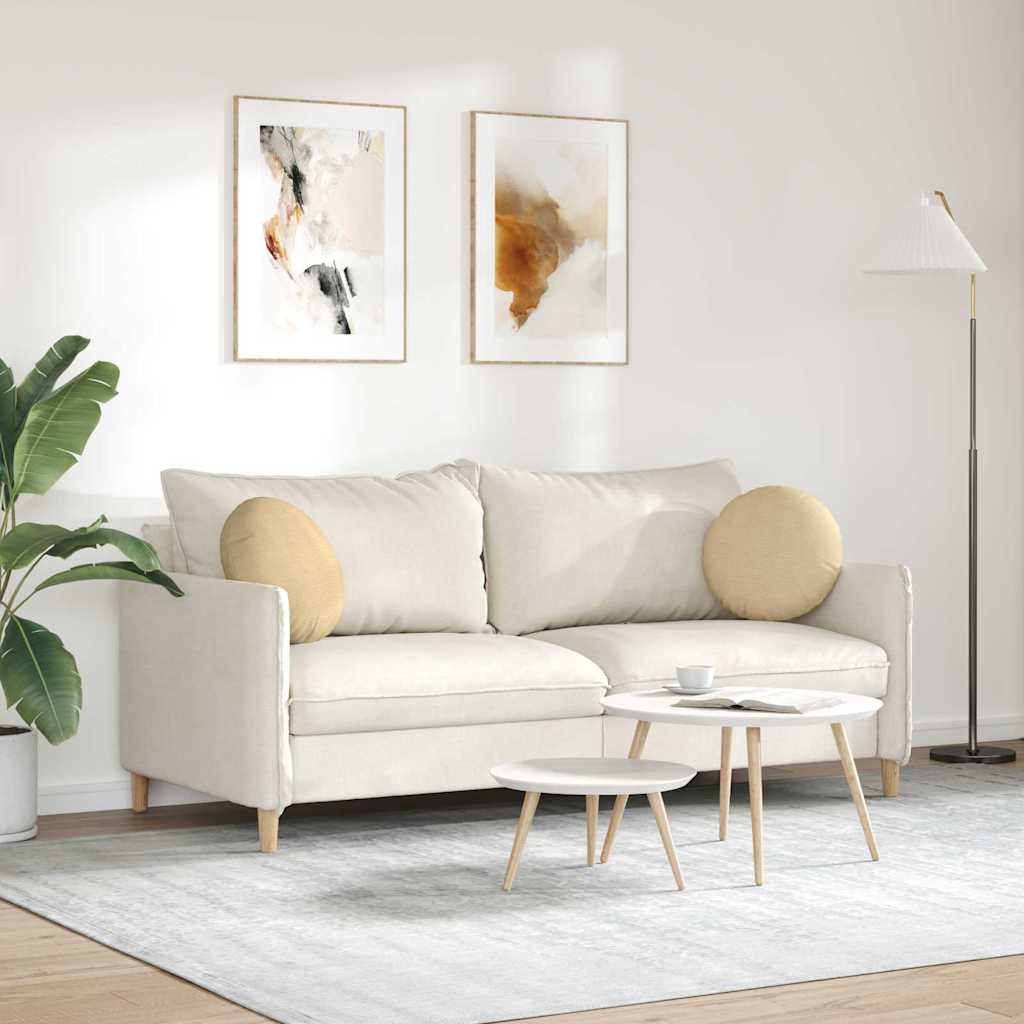 Sitzkissen 2 stk. Cordstoff Grau-Grün Ø 40 cm